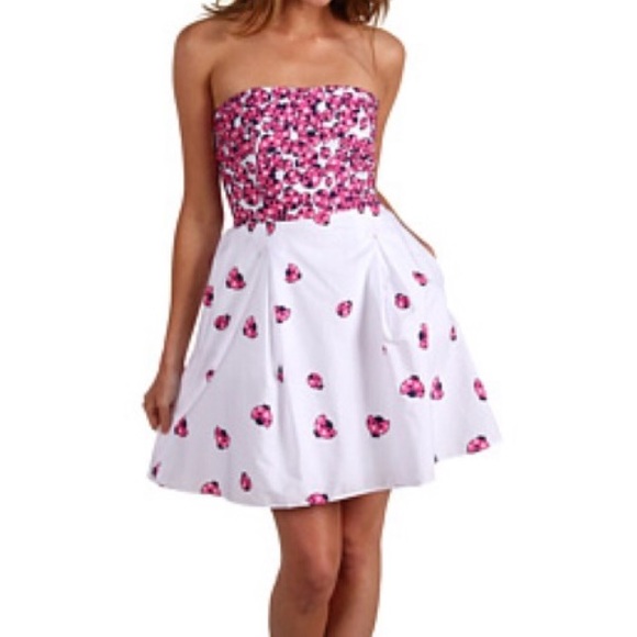 Lilly Pulitzer Dresses & Skirts - Lilly Pulitzer sweetheart ladybug strapless dress